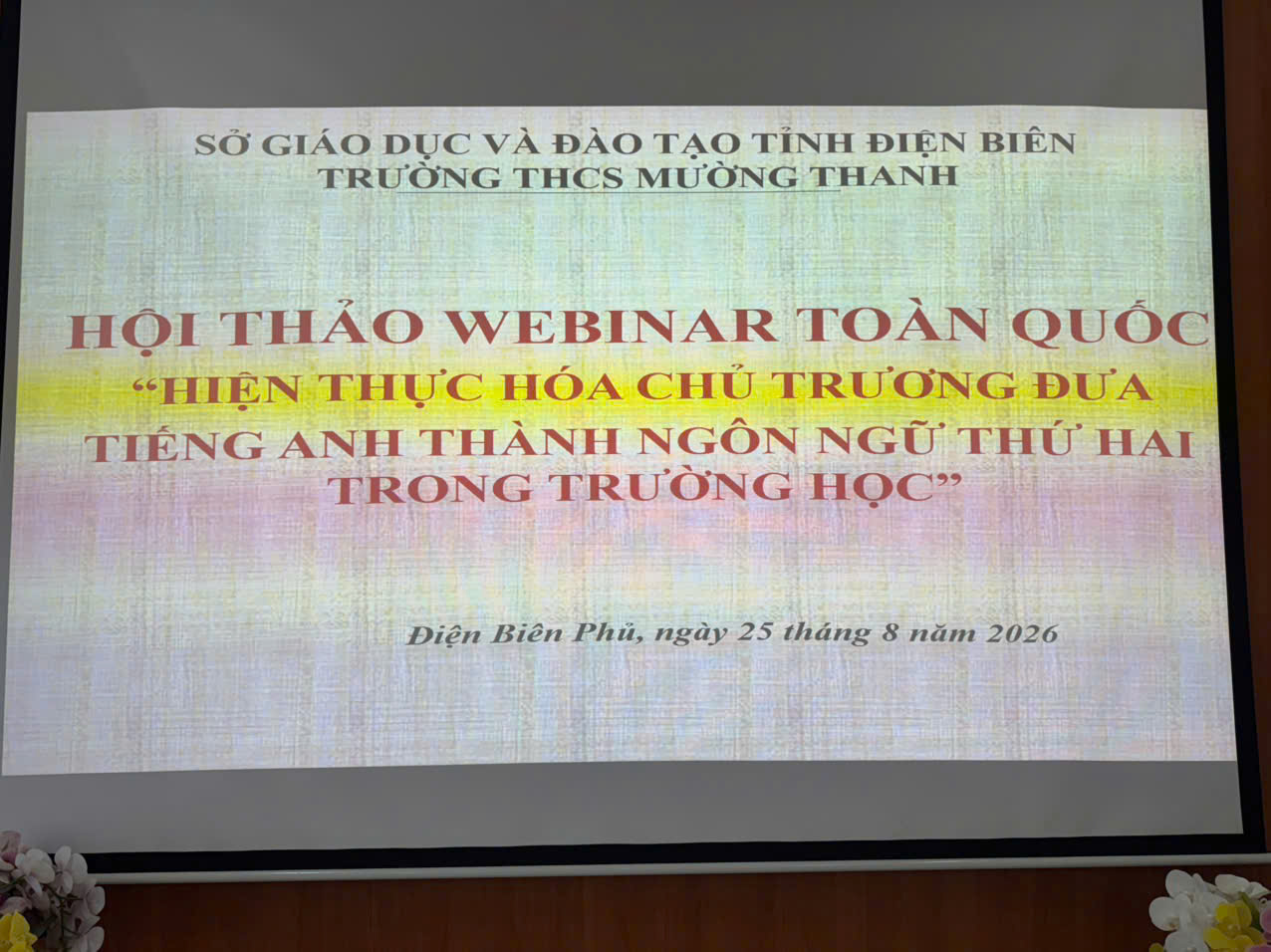 TRƯỜNG THCS MƯỜNG THANH TÍCH CỰC THAM GIA HỘI THẢO WEBINAR TOÀN QUỐC VỀ ĐƯA TIẾNG ANH THÀNH NGÔN NGỮ THỨ HAI TRONG TRƯỜNG HỌC