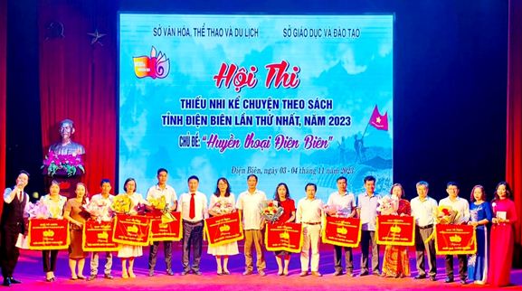 ĐẠI DIỆN HỌC SINH THCS THÀNH PHỐ ĐIỆN BIÊN PHỦ, TRƯỜNG THCS MƯỜNG THANH THAM DỰ HỘI THI THIẾU NHI KỂ CHUYỆN THEO SÁCH TỈNH ĐIỆN BIÊN LẦN THỨ I, NĂM 2023 VỚI CHỦ ĐỀ: “HUYỀN THOẠI ĐIỆN BIÊN”.